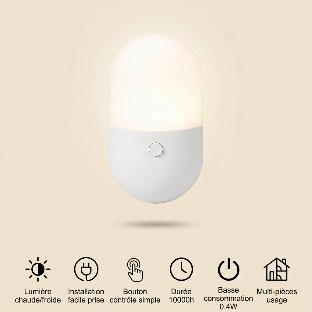 Veilleuse LED prise murale - EasyGlow