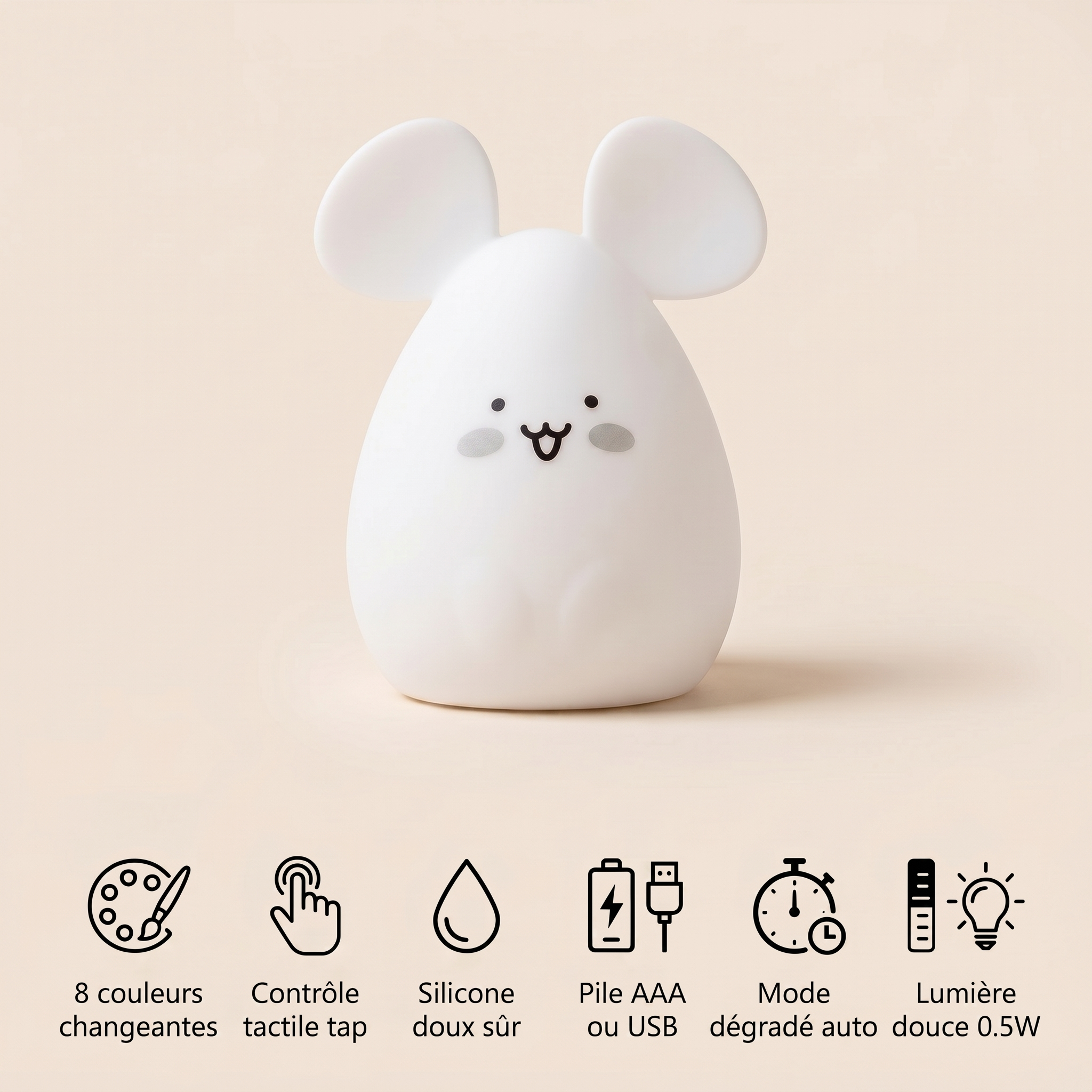 Veilleuse souris bébé - MimiMouse