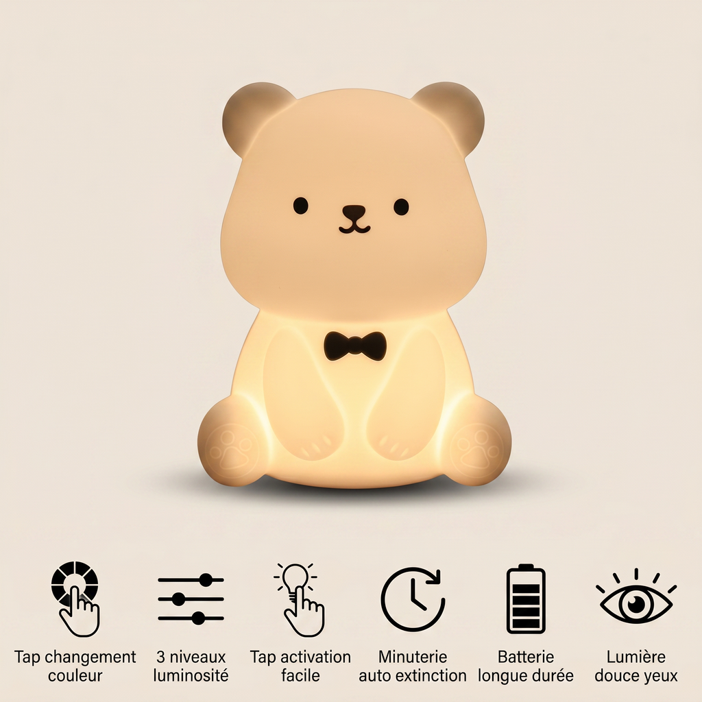 Veilleuse ourson LED - TeddyHug