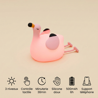 Veilleuse bébé flamant rose - PetitFlam