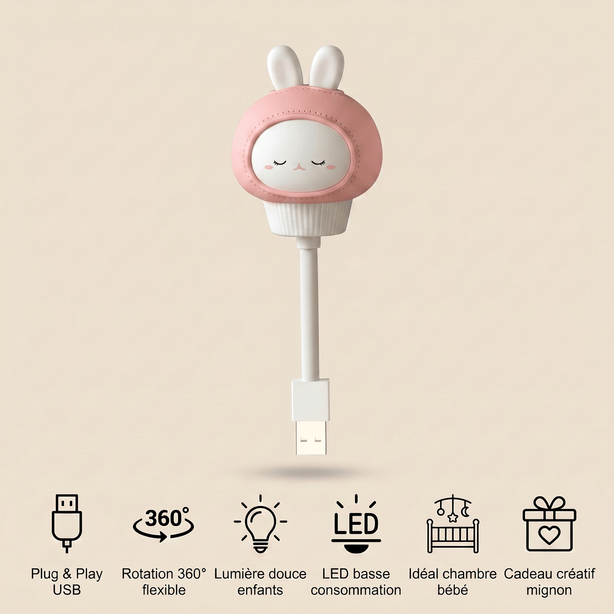 Veilleuse lapin USB - LapGlow