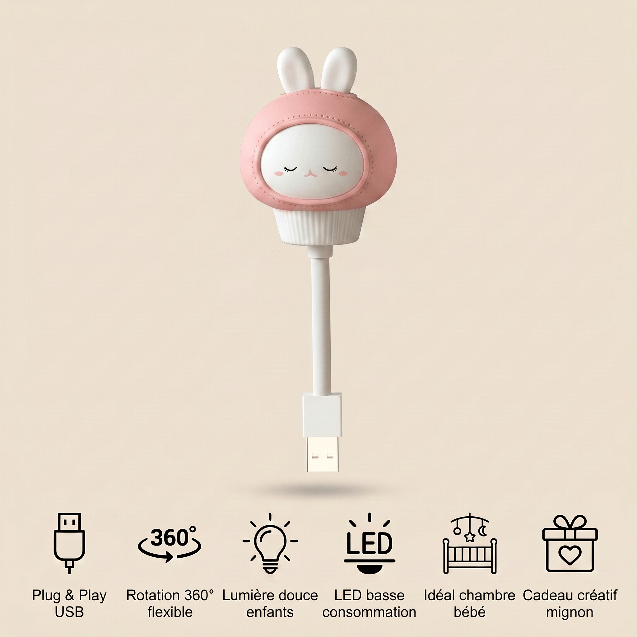Veilleuse lapin USB - LapGlow