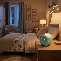 LED Alarm Clock For Bedroom Lovely Dinosaur Digital Clock With Night Light Intelligent Children's Sleep Wake-up Electronic Clock