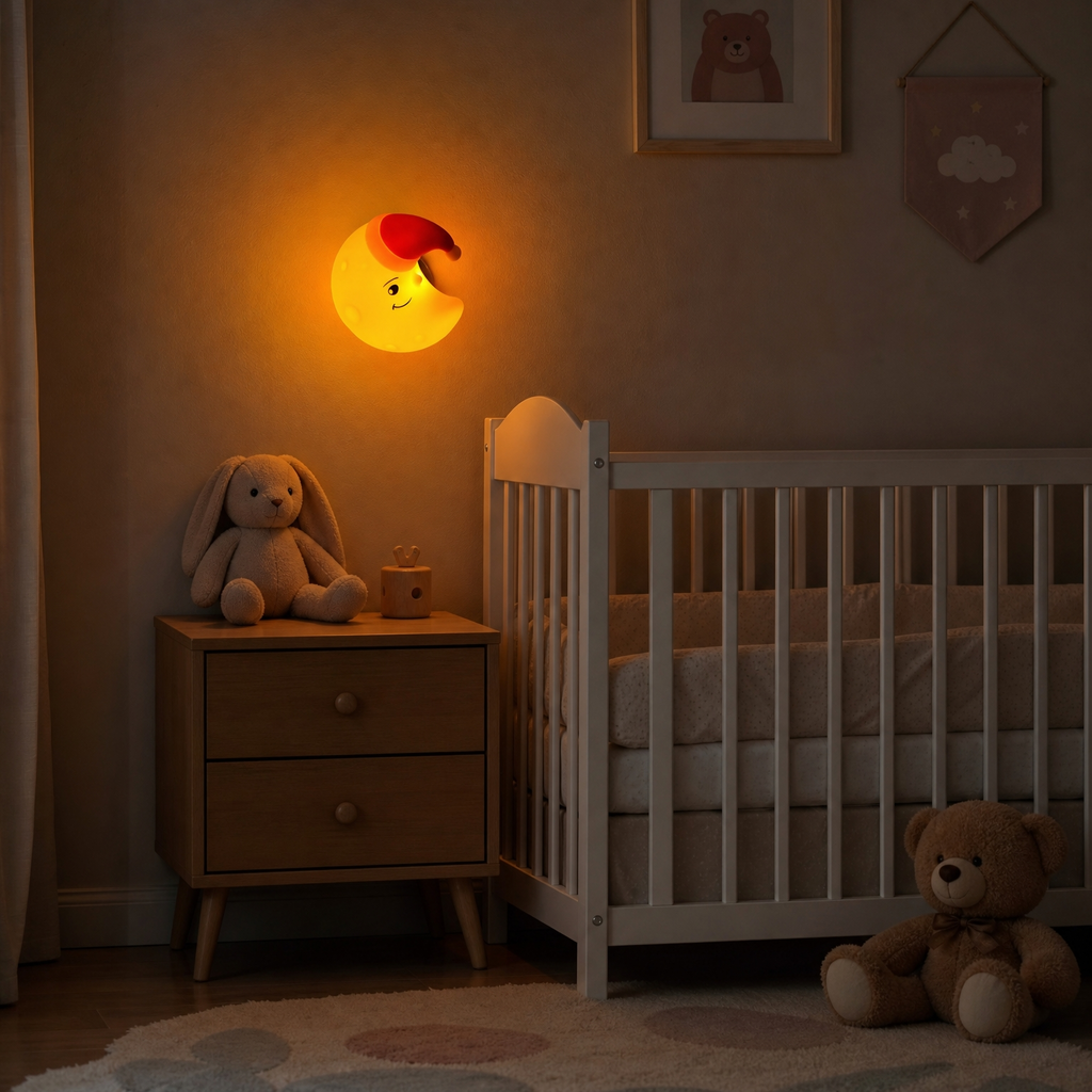 Veilleuse murale lune silicone - MoonWall