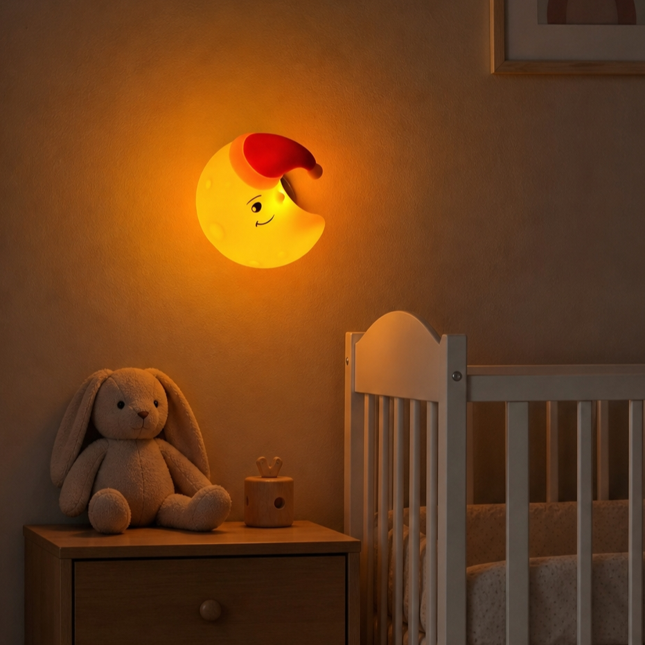 Veilleuse murale lune silicone - MoonWall
