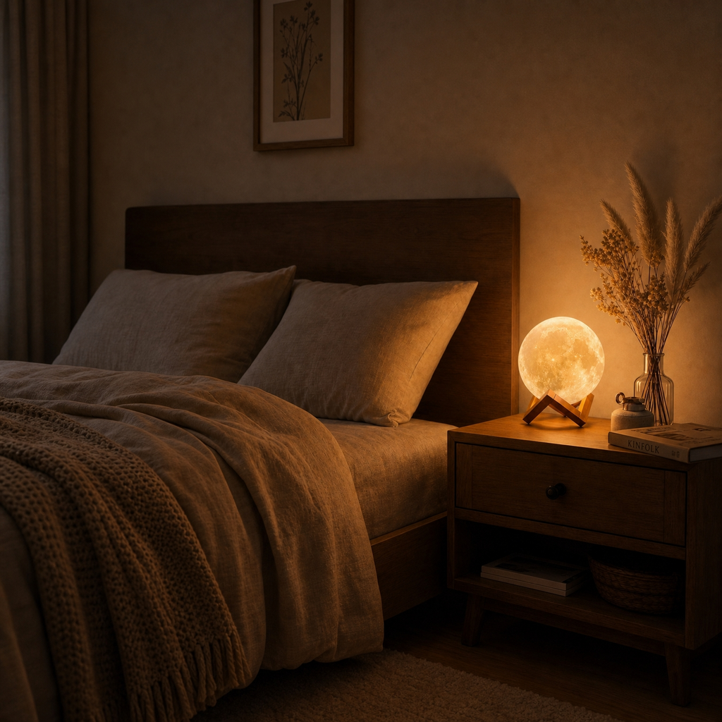 Veilleuse lune 3D télécommande - LunaPrint