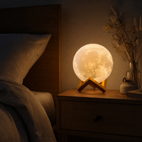 Veilleuse lune 3D télécommande - LunaPrint