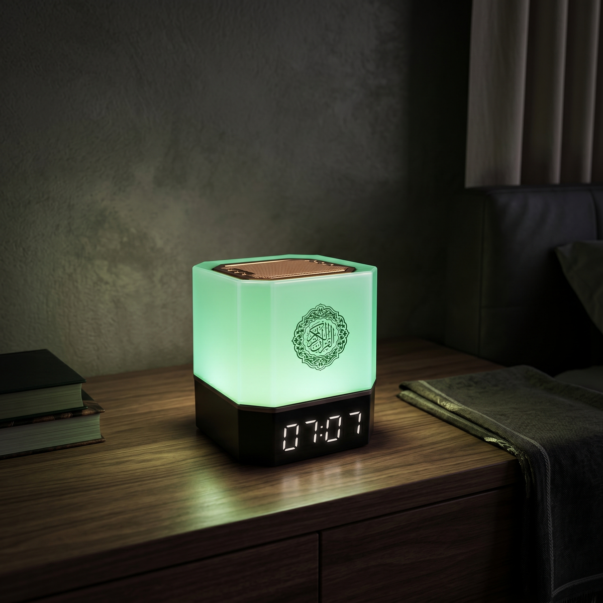 Quran Azan Clock Koran Islamic Muslim Bright Night Light Lamp Holy Bluetooth Speaker Wireless Portable Arab Ramadan Caixa De Som