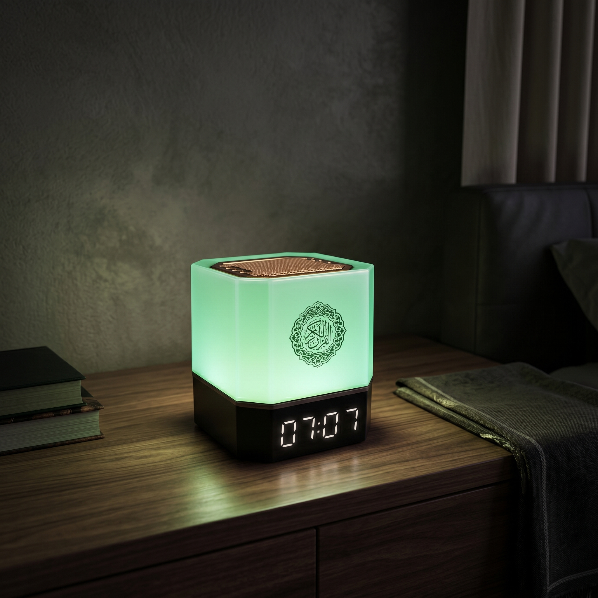 Quran Azan Clock Koran Islamic Muslim Bright Night Light Lamp Holy Bluetooth Speaker Wireless Portable Arab Ramadan Caixa De Som