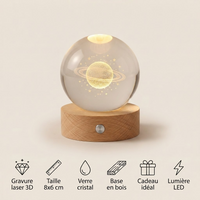 Veilleuse boule cristal univers - CrystalUnivers