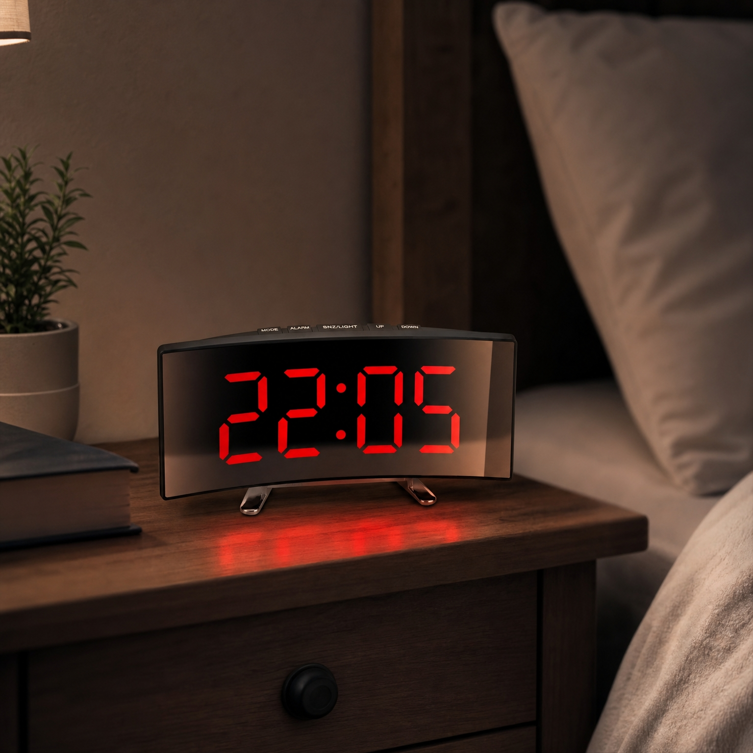 Veilleuse réveil miroir LED - GoTime