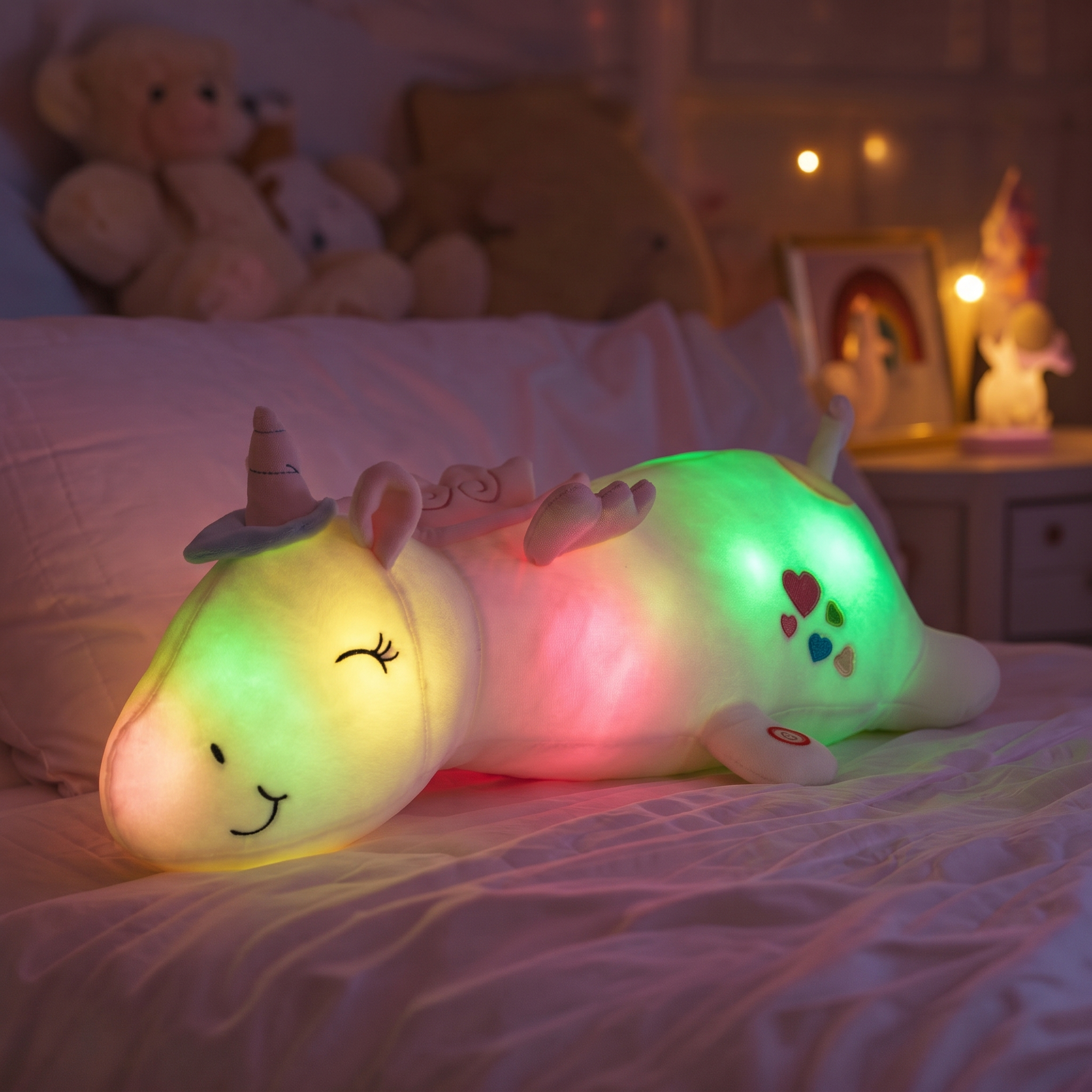 Veilleuse peluche licorne - UniGlow