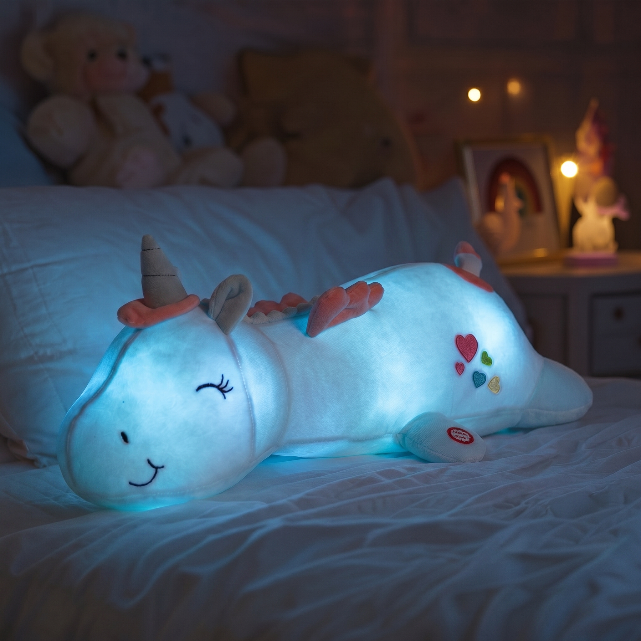 Veilleuse peluche licorne - UniGlow