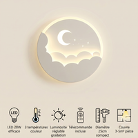 Veilleuse murale nuage lune - LunaCloud