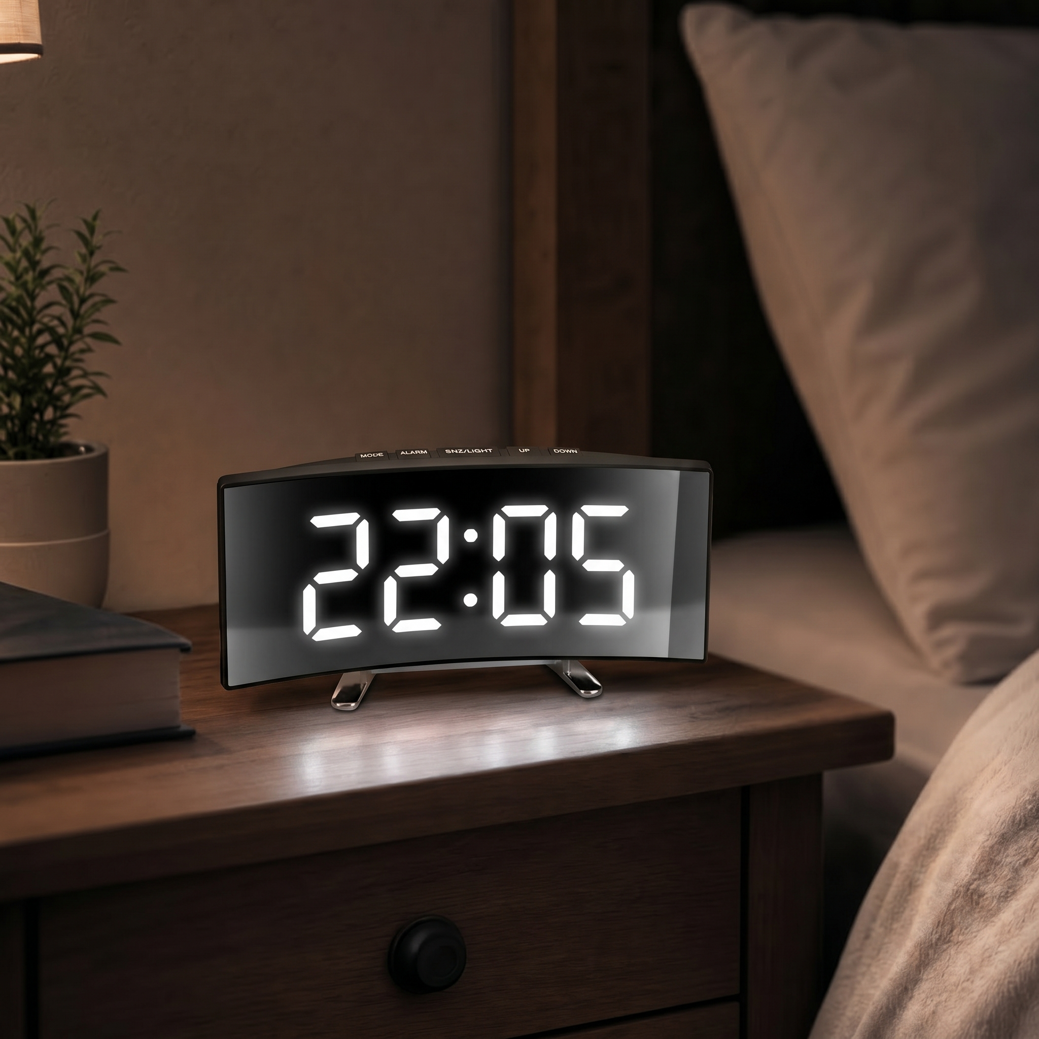 Veilleuse réveil miroir LED - GoTime