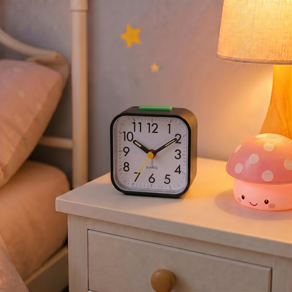 Veilleuse réveil aiguille fluorescent - FluoClock