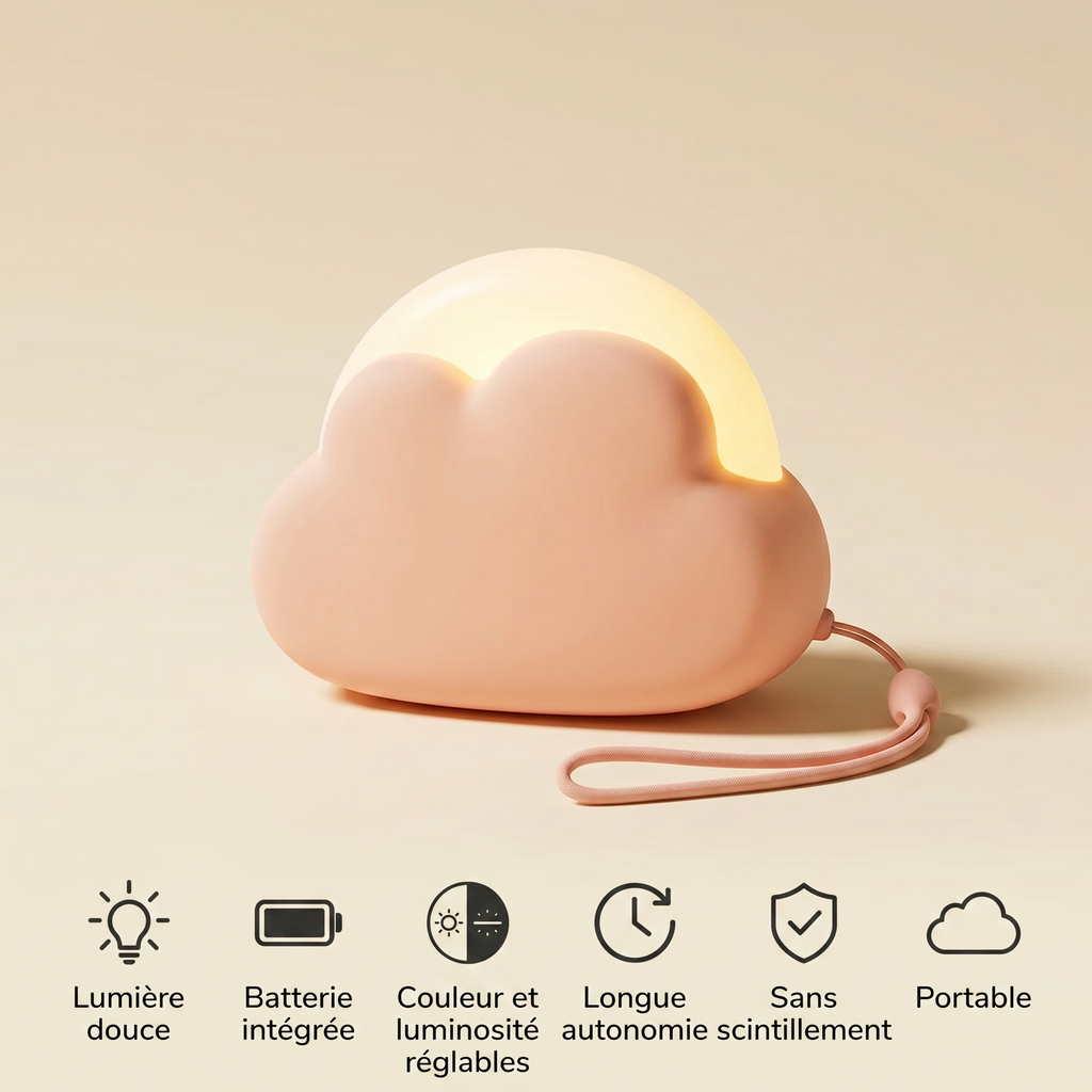 Cloud Night Light Mini USB Wireless Adorable Cloud Shape LED Night Light For Bedroom Baby Children Creative Gift