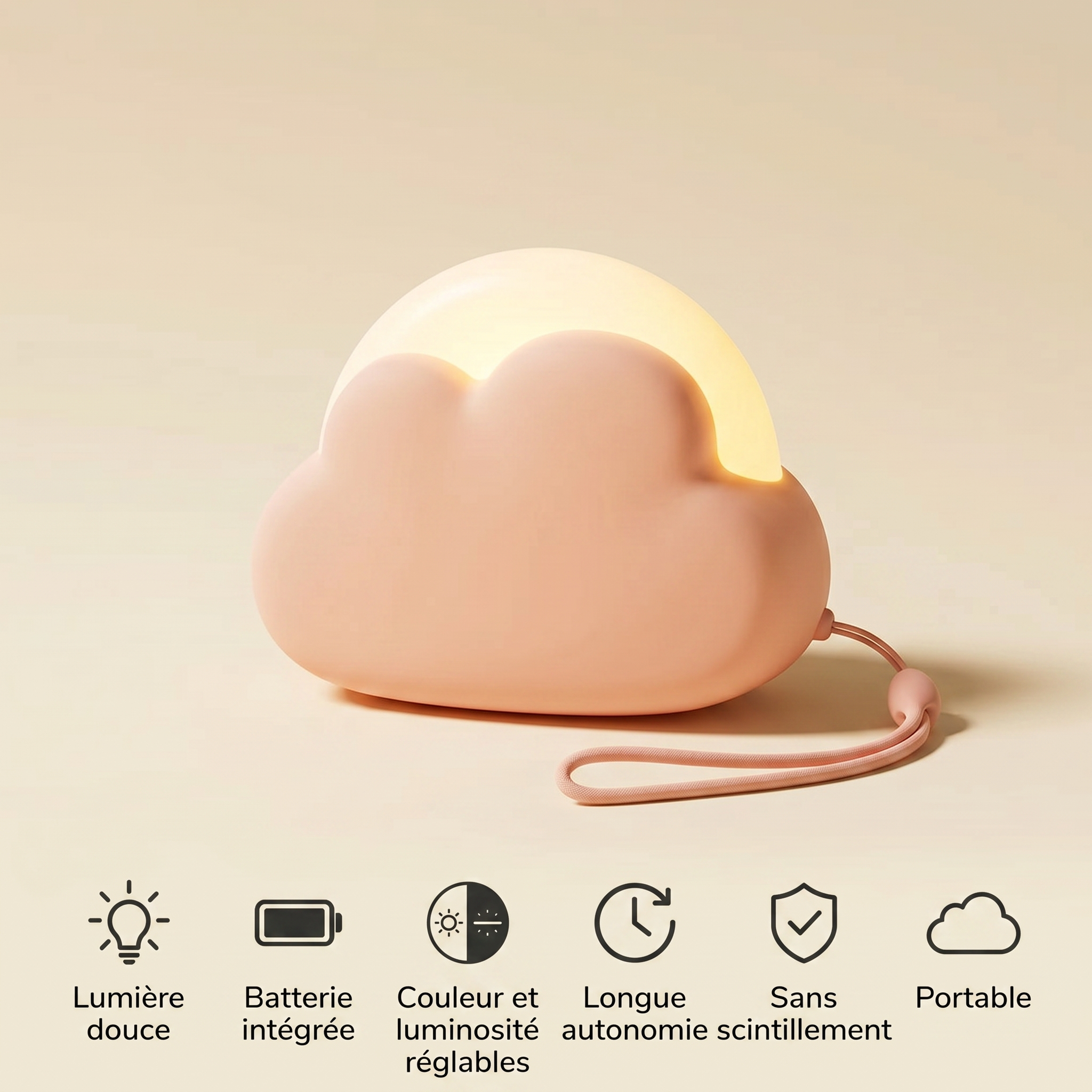 Cloud Night Light Mini USB Wireless Adorable Cloud Shape LED Night Light For Bedroom Baby Children Creative Gift