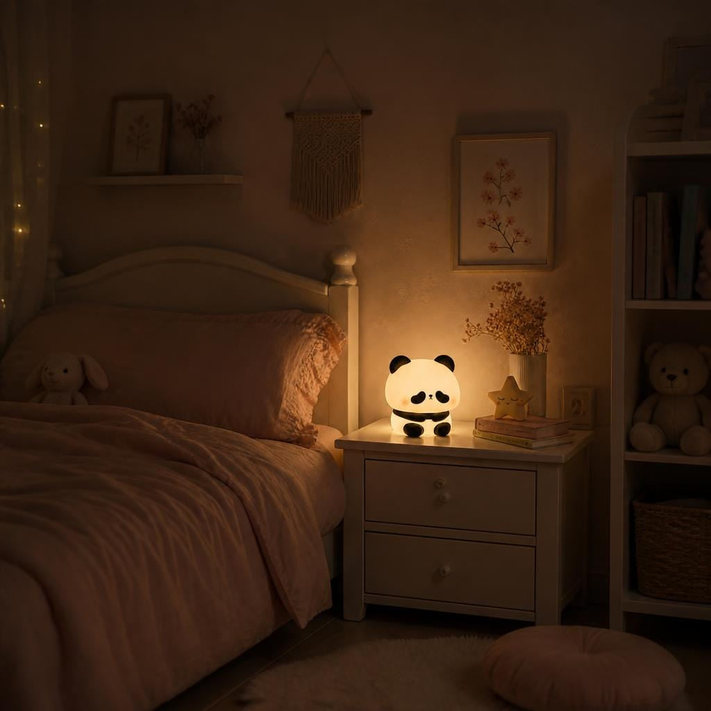 Veilleuse panda LED en silicone - PandaGlow