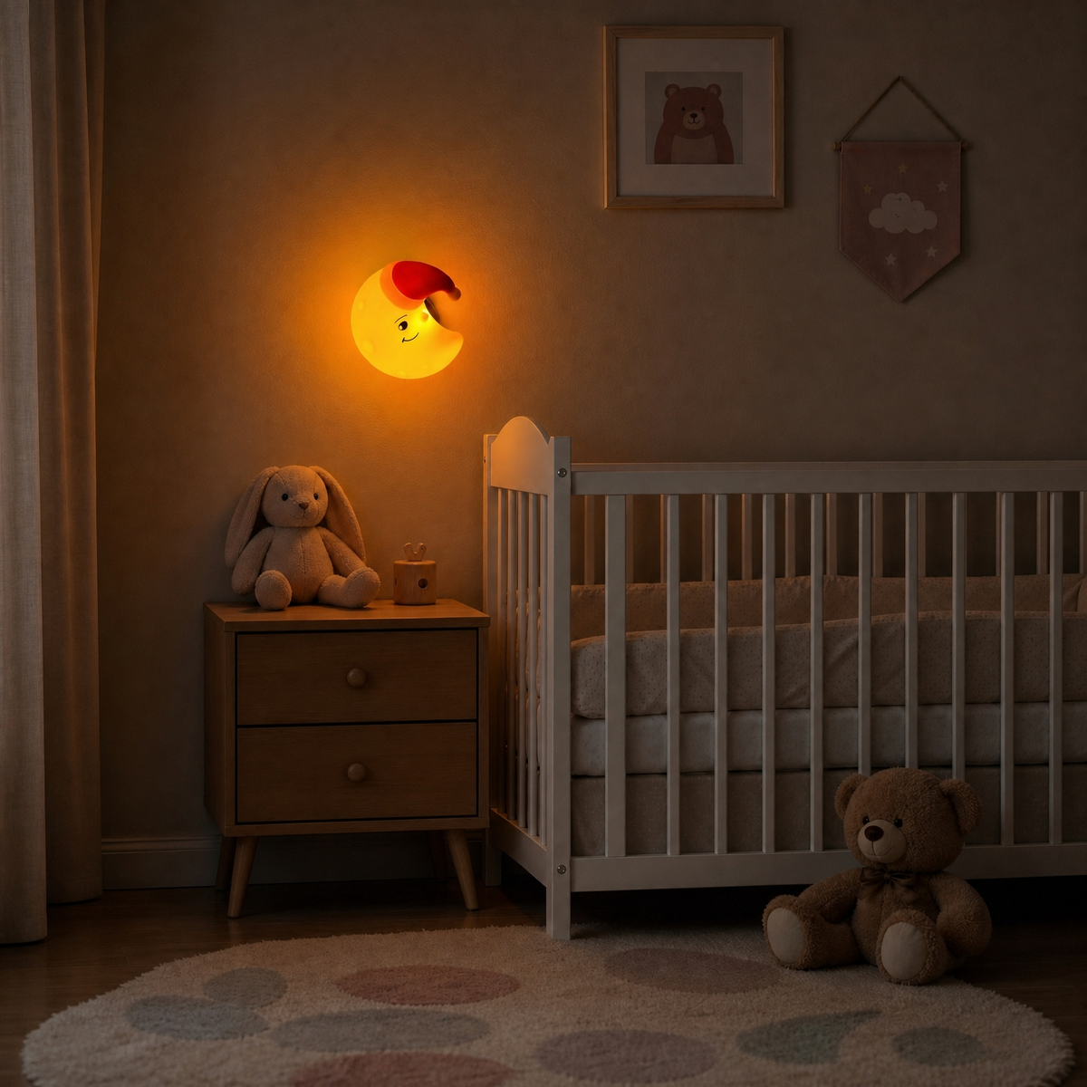 Veilleuse murale lune silicone - MoonWall