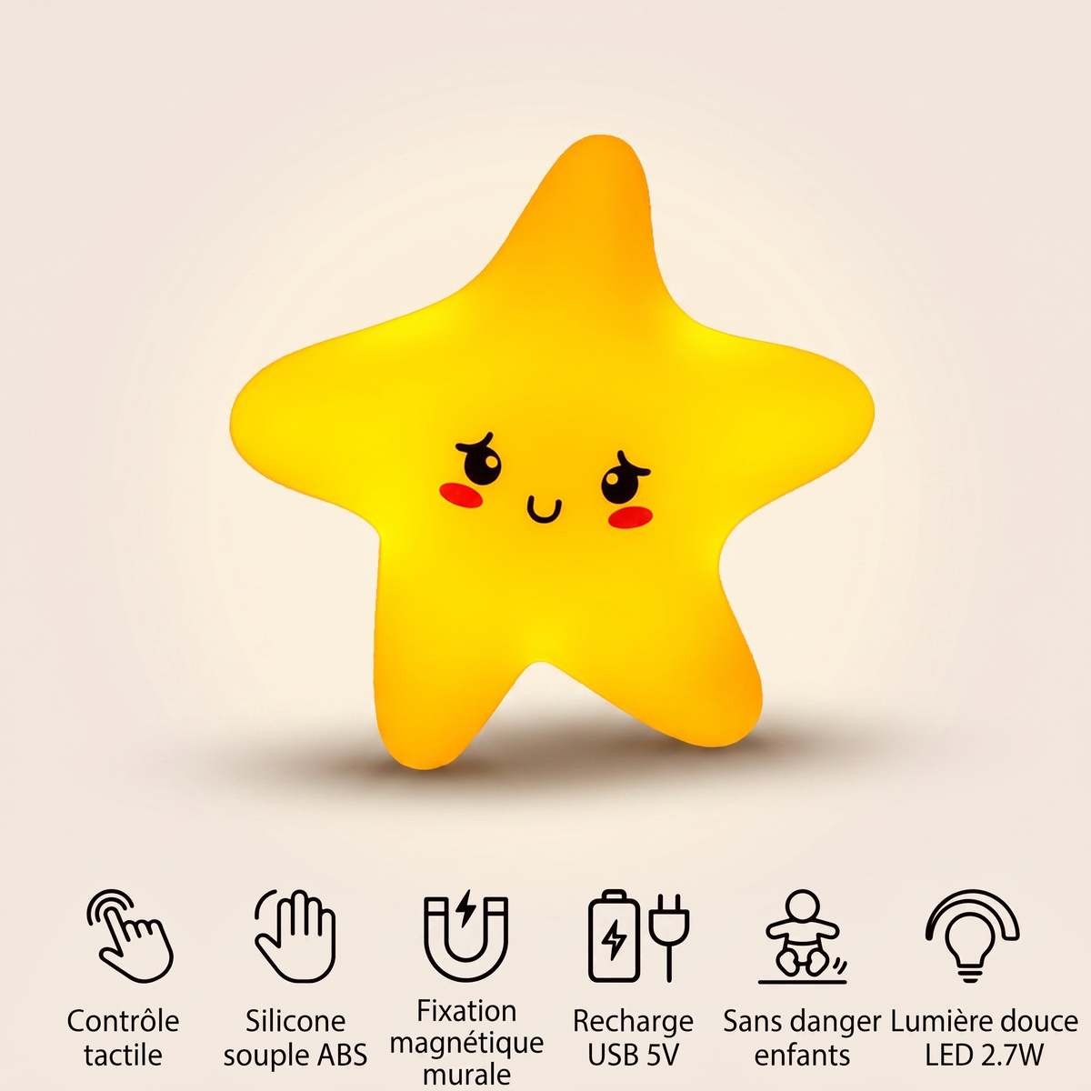 Veilleuse murale étoile silicone - StarWall