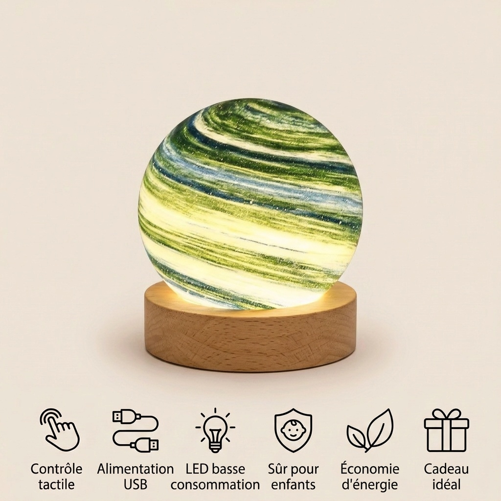 Veilleuse planète en verre - PlanetGlass