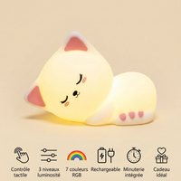 Veilleuse chat tactile - SleepyCat