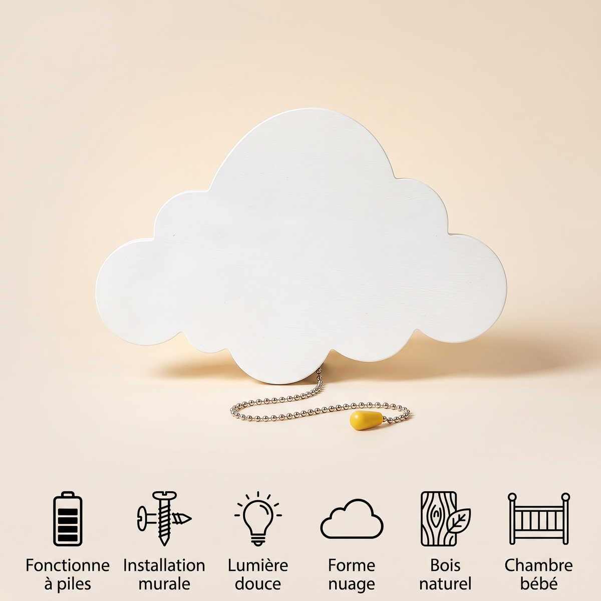 Veilleuse murale nuage suspendu - SkyCloud