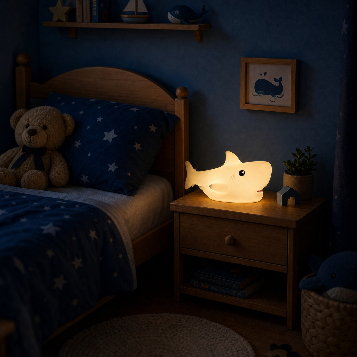 Veilleuse requin silicone - SharkyGlow
