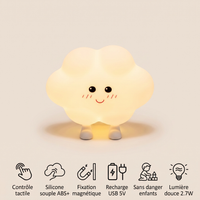 Veilleuse murale nuage silicone - CloudyGlow