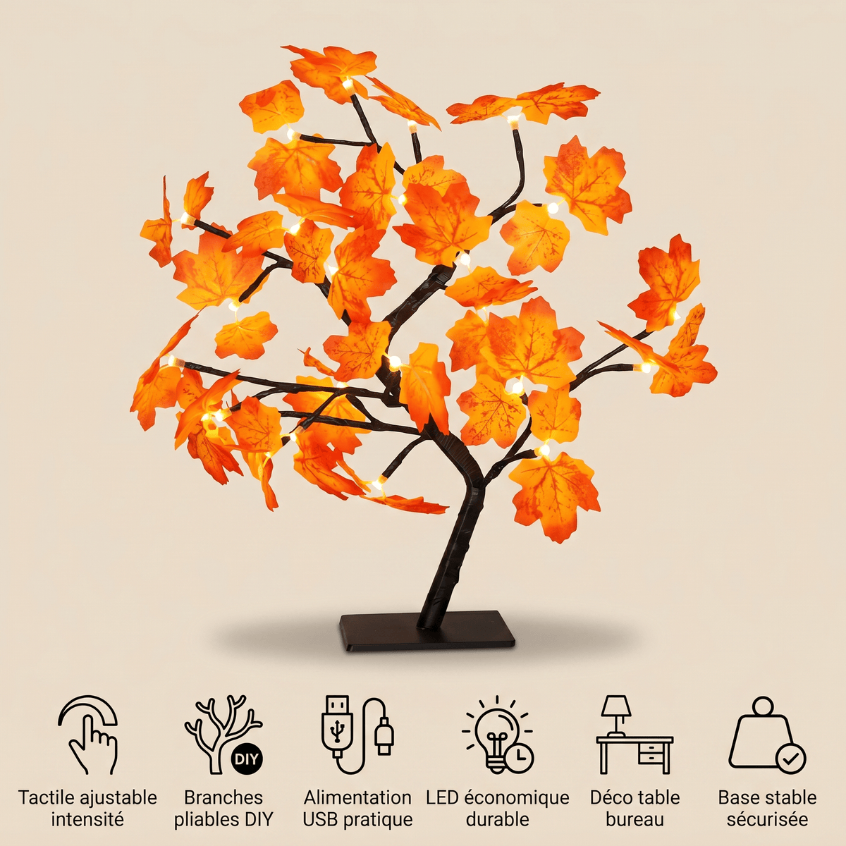 Veilleuse arbre lumineux automne - CozyLeaf