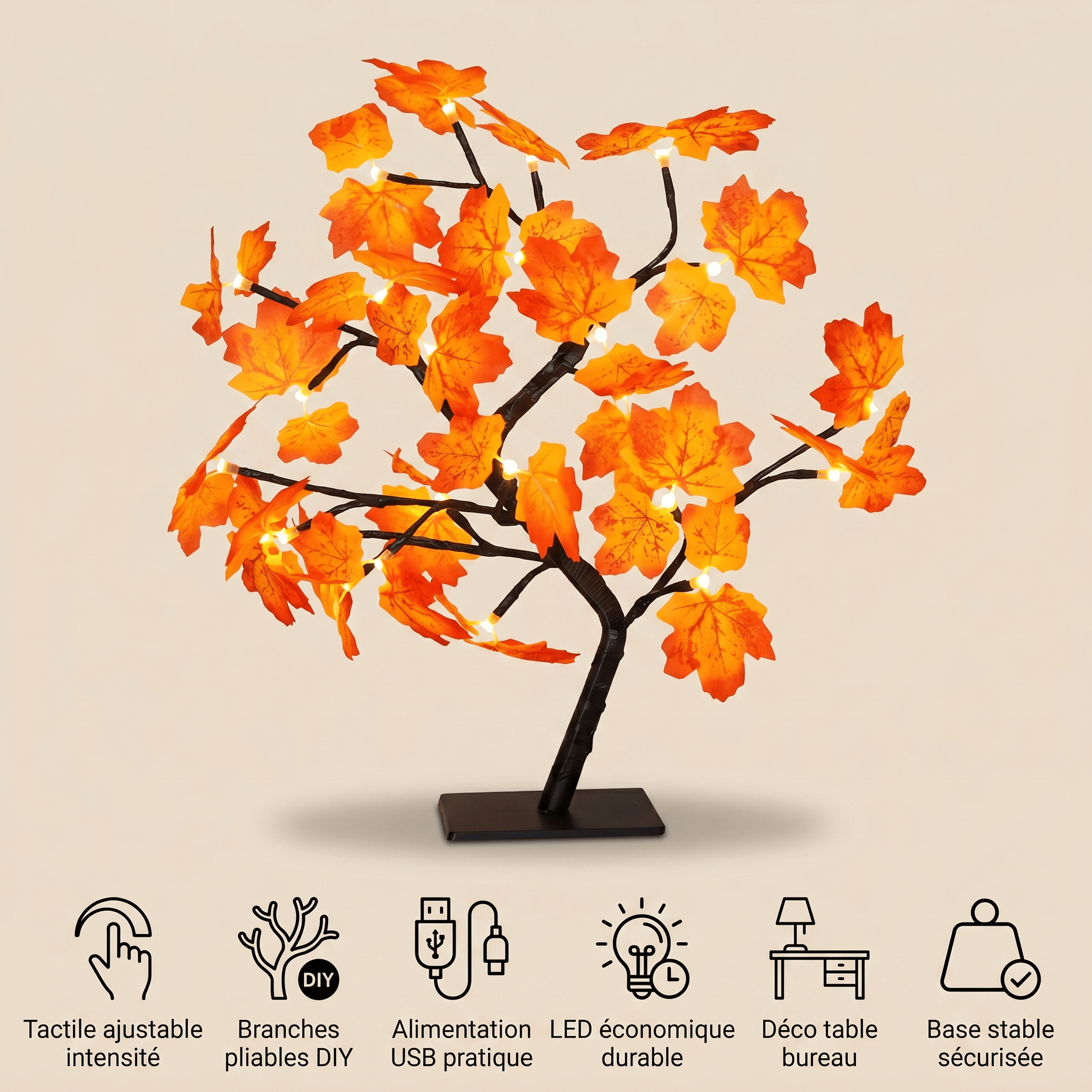Veilleuse arbre lumineux automne - CozyLeaf
