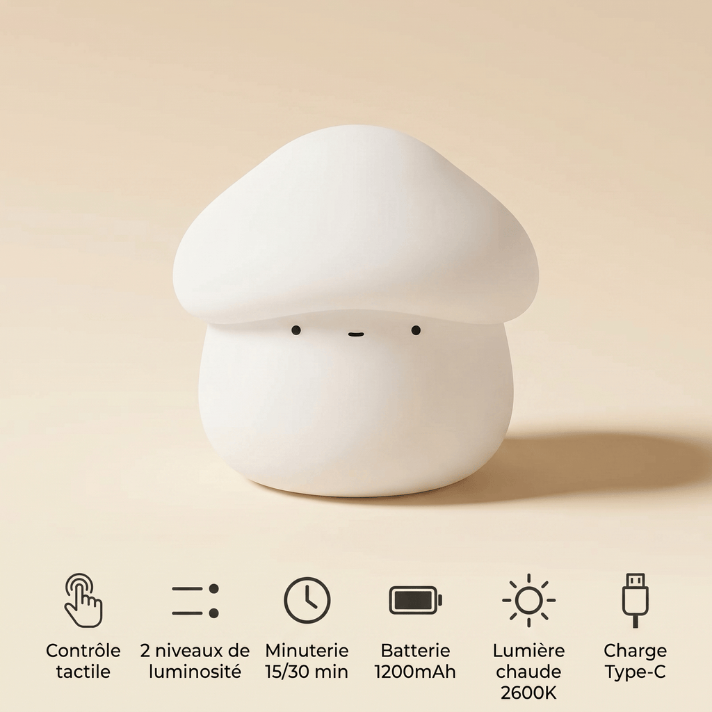 Veilleuse bébé champignon - PetitGlow