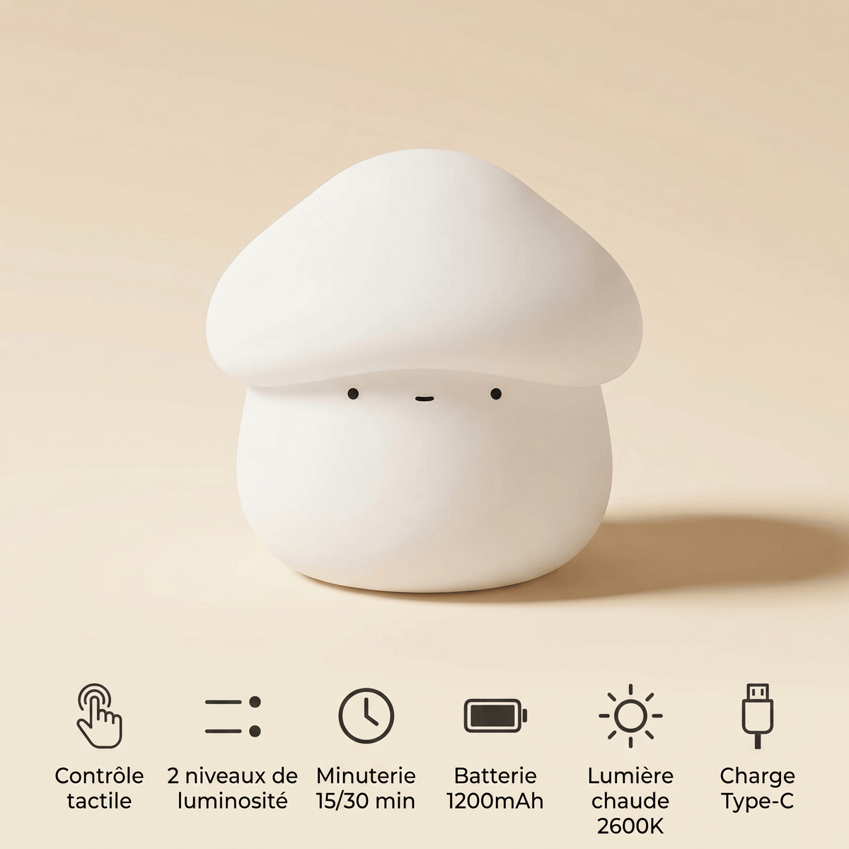 Veilleuse bébé champignon - PetitGlow