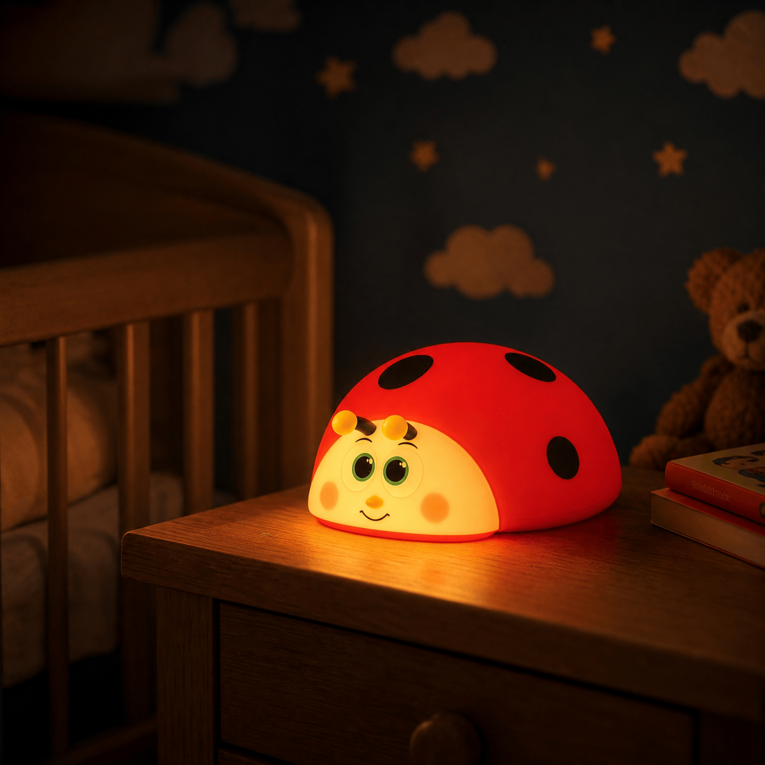Veilleuse bébé coccinelle - LadyGlow Image