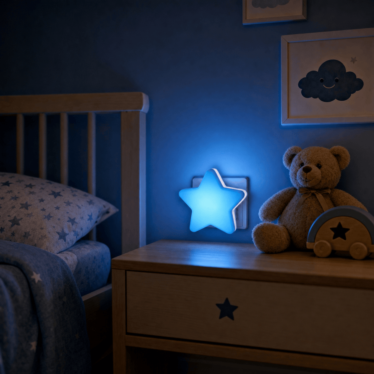 Veilleuse bébé étoile à prise - StarZen
