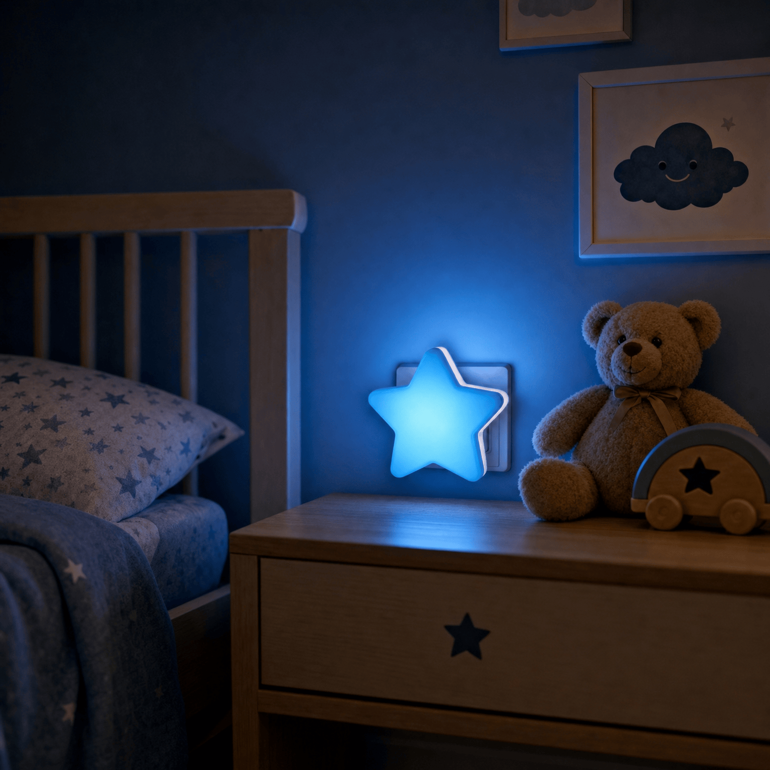 Veilleuse bébé étoile à prise - StarZen