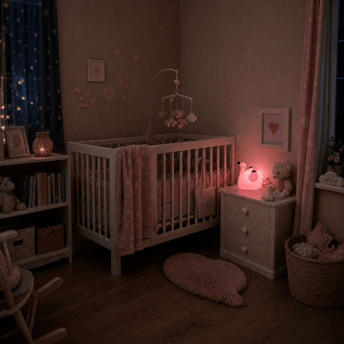Veilleuse bébé flamant rose - PetitFlam