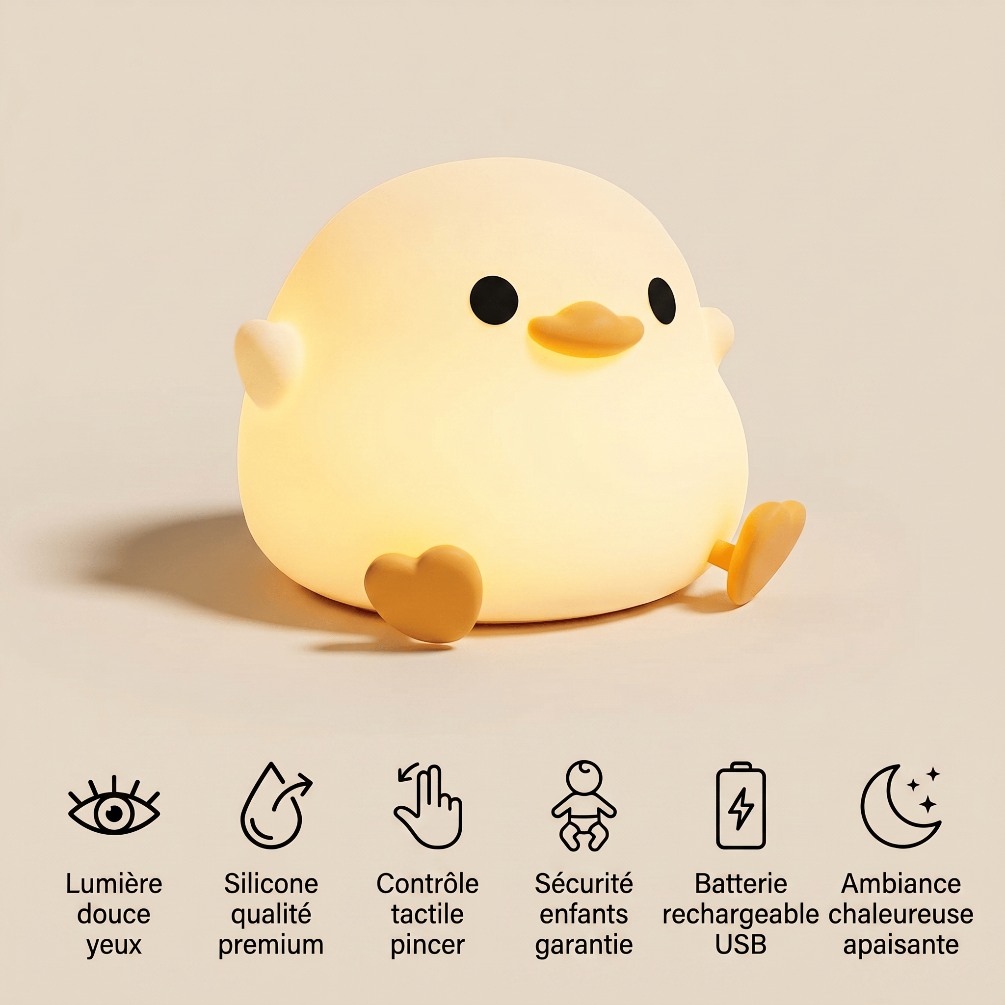 Veilleuse canard rechargeable - HappyDuck