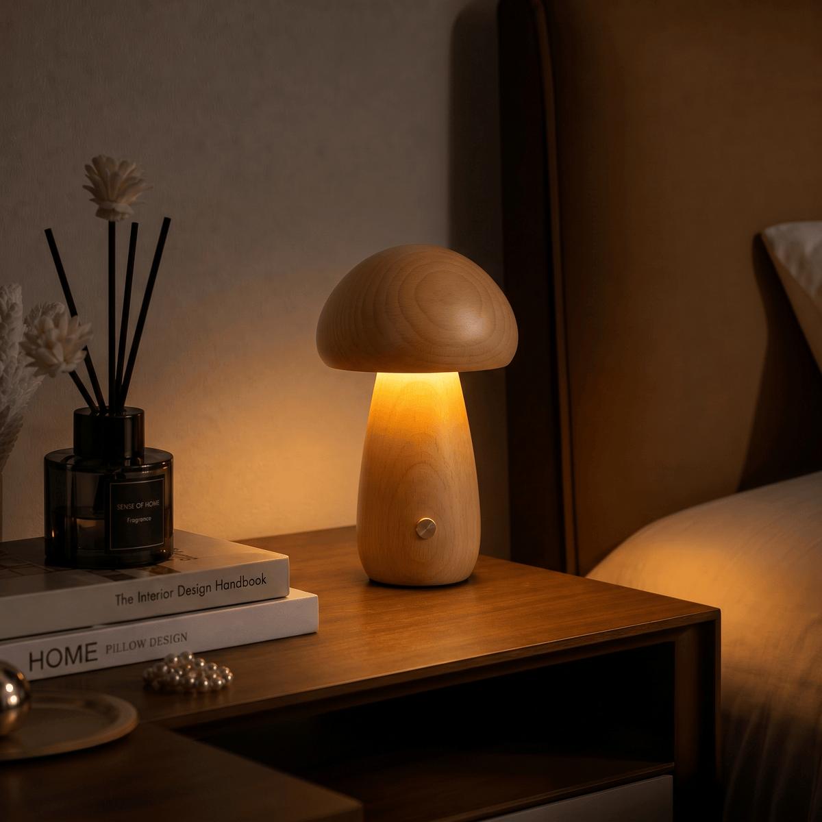 Veilleuse champignon bois - CozyChamp