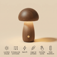 Veilleuse champignon bois - CozyChamp