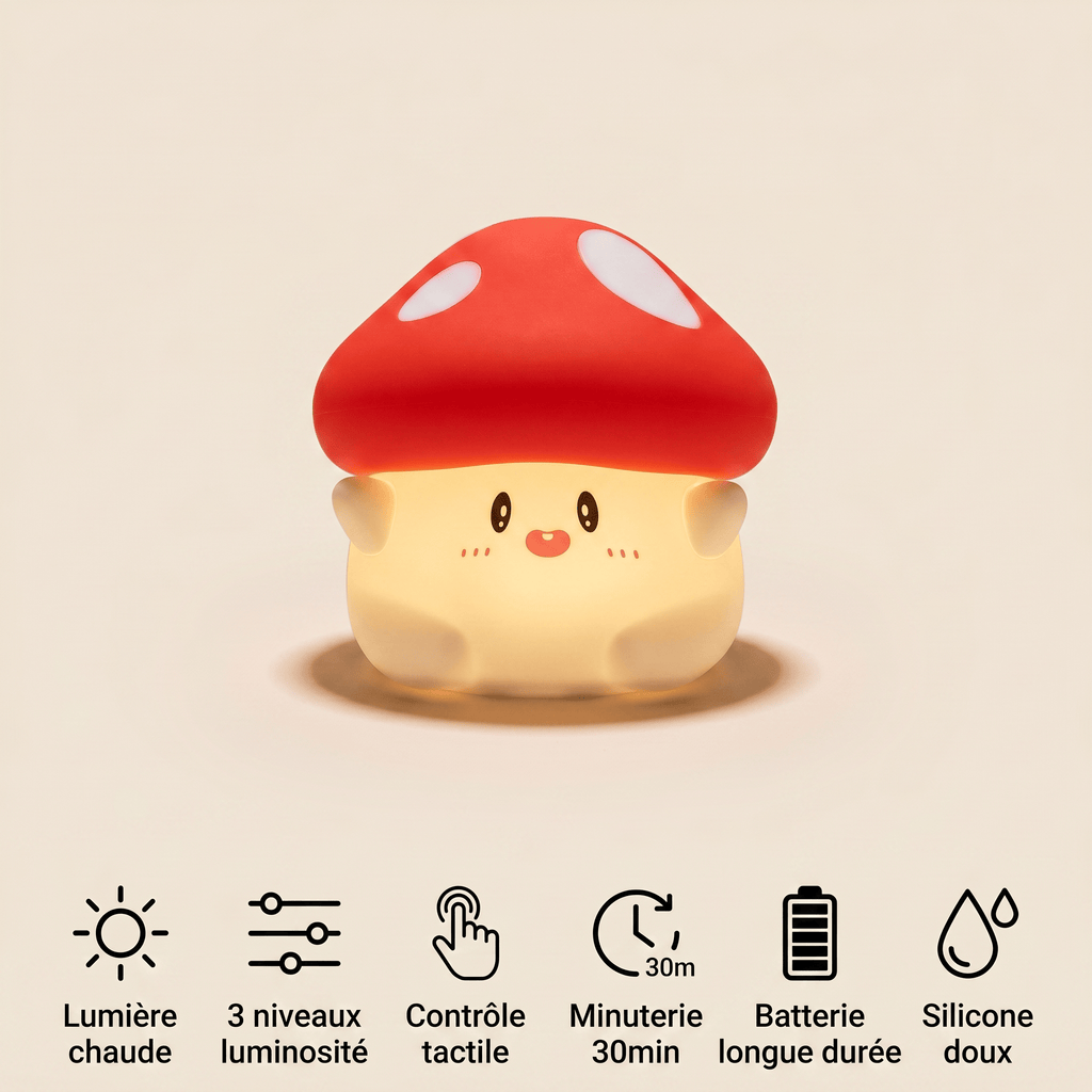 Veilleuse champignon tactile - ChampiDoux