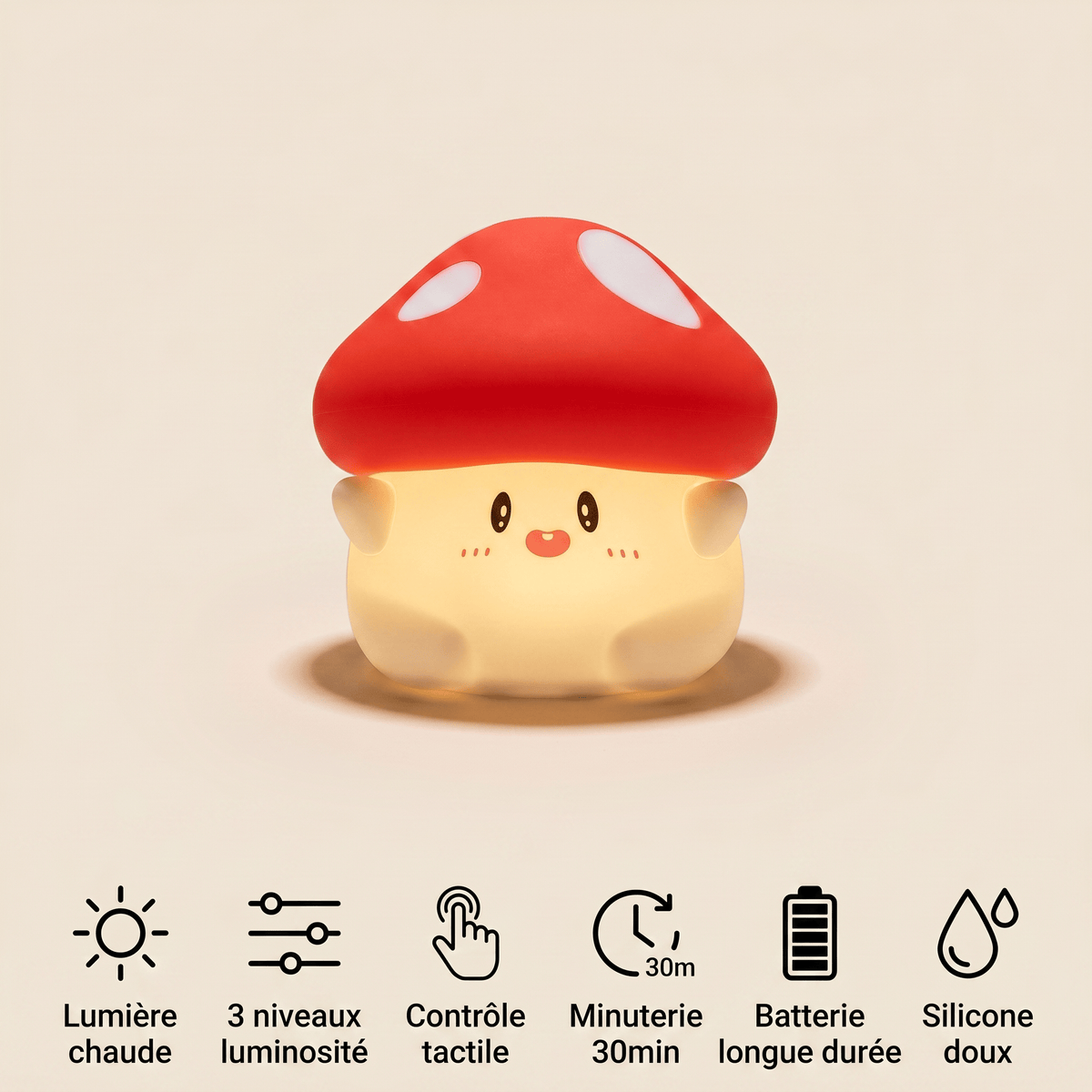 Veilleuse champignon tactile - ChampiDoux