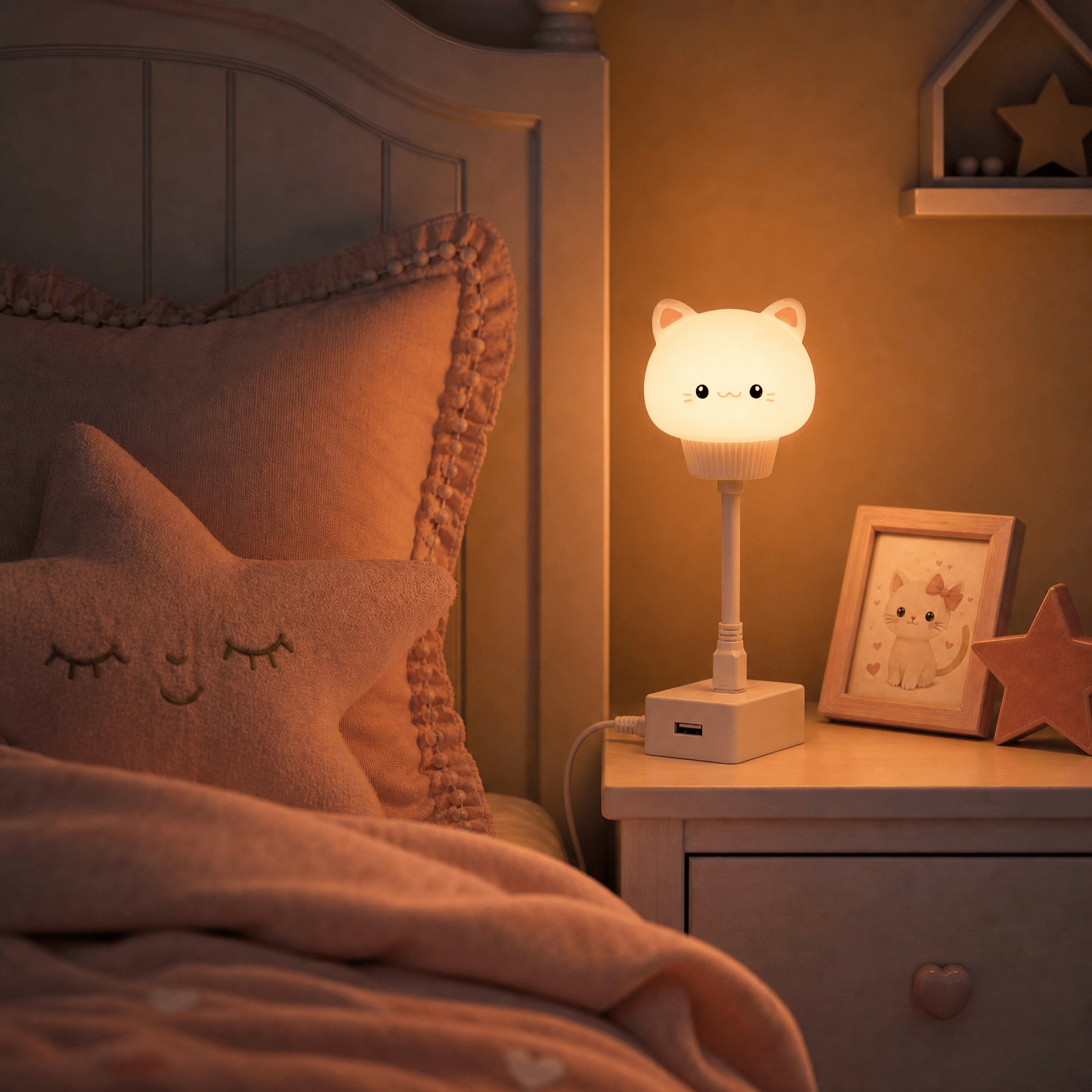 Veilleuse chat cable USB - LittleKitty Image