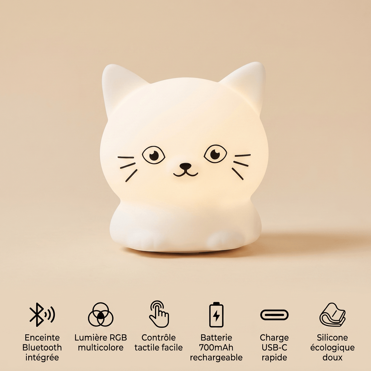 Veilleuse chaton bébé - LumiCat