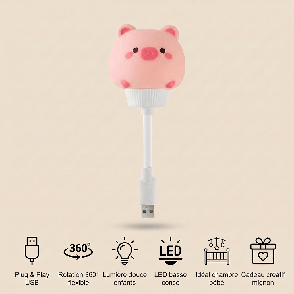 Veilleuse cochon USB - PetitPig