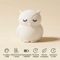 Veilleuse enfant hibou rechargeable - HiboNest