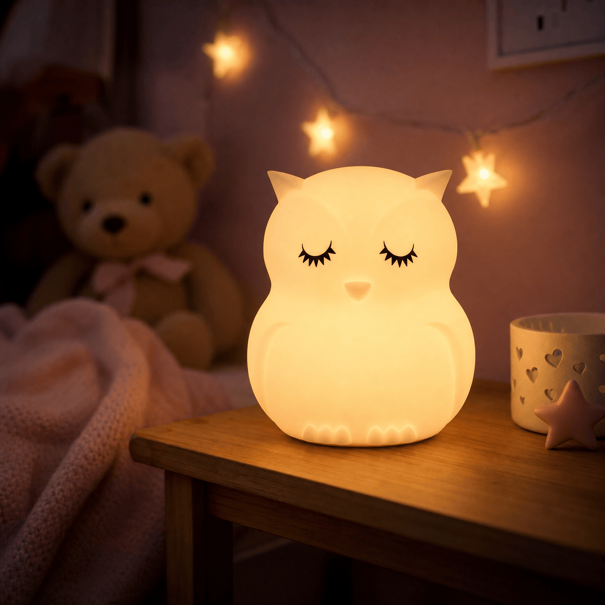 Veilleuse enfant hibou rechargeable - HiboNest