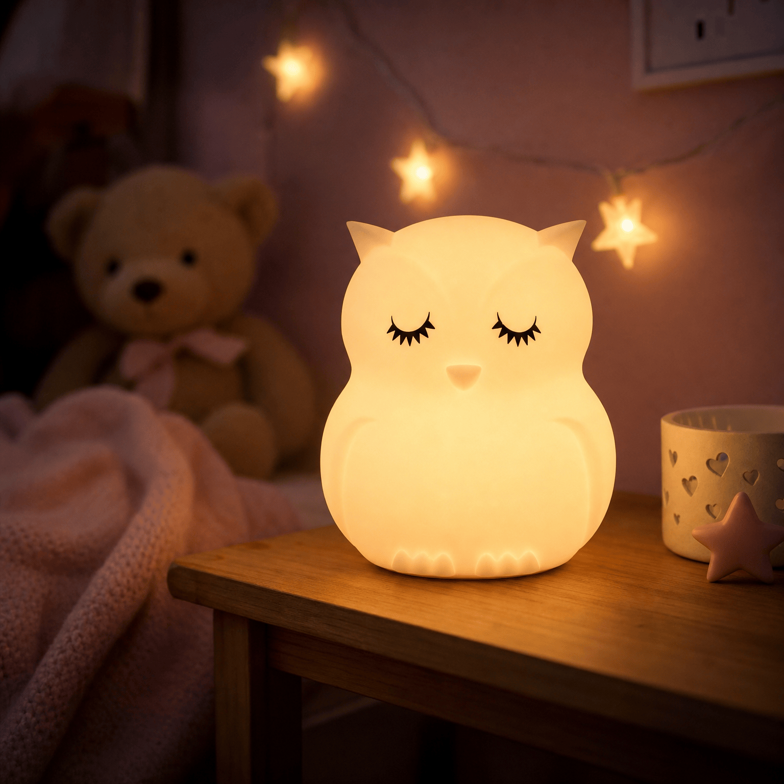 Veilleuse enfant hibou rechargeable - HiboNest
