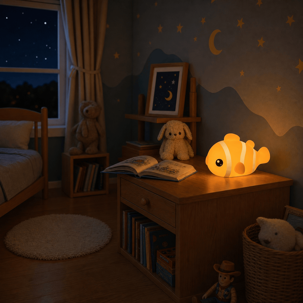 Veilleuse enfant poisson fluo - BabyFish